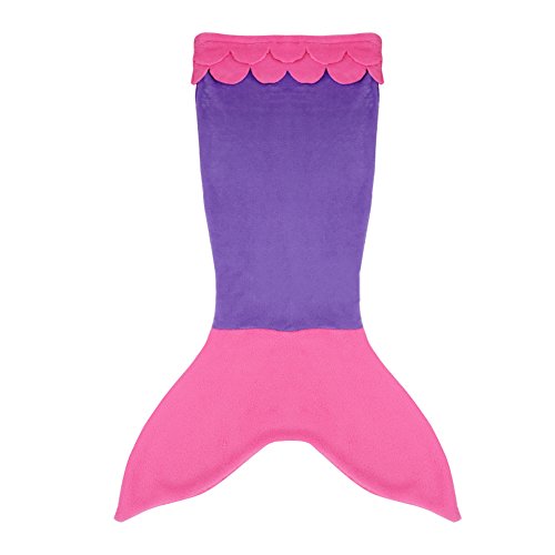 Meerjungfrau Decke,Sepper Kinder Fleecedecke Meerjungfrauenschwanz Schlafsack,All Season Schlafsack (M, Purple + Pink Tail)
