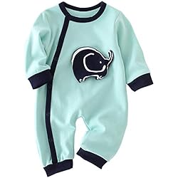 Minizone Bebés Pijama Algodón Mameluco Niñas Niños Pelele Mono Caricatura Trajes, 3-6 Meses