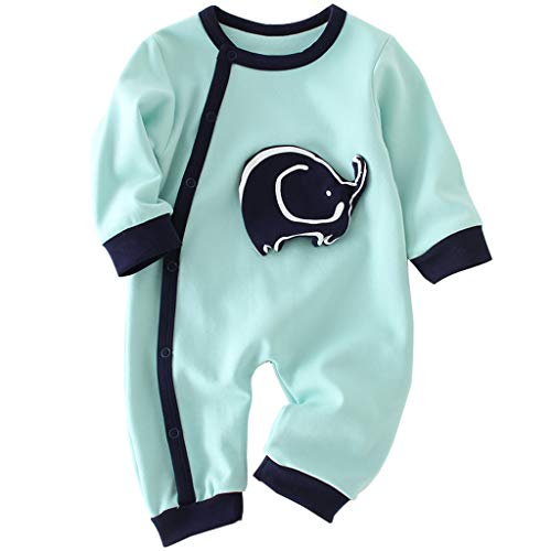 Minizone Bebés Pijama Algodón Mameluco Niñas Niños Pelele Mono Caricatura Trajes, 3-6 Meses