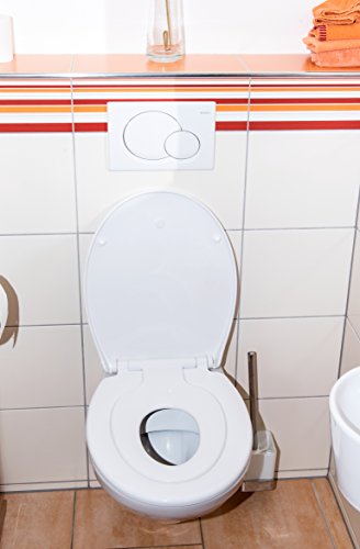 Cornat WC-Sitz Family Neo, integrierter Kindersitz, Absenkautomatik, Thermoplast, 1 Stück, KSFAMN00 - 8