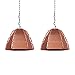 Produktbild QAZQA Design / Industrie / Industrial / 2-flammiger Set Pendelleuchte / Pendellampe / Hängelampe / Lampe / Leuchte Niro kupfer / Innenbeleuchtung / Wohnzimmer / Schlafzimmer / Küche Metall Rund LED ge