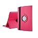 Produktbild JHLD Zum Mini1234 Litschi Leder Fall IPad234 Anti-Fallen Luft2 Halterung Profi10.5 Drehung 12.9/9.7-Rose rot-iPad12.9