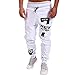 Produktbild Btruely Jogginghose Herren Winter Sportwear Gym Workout Trainingshose Fitnesshose Drucken Freizeithosen Hip Hop Hosen Männer Sporthosen
