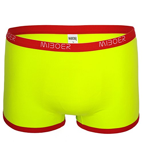 Herren Retroboxer Baumwoll Boxer Brief vorne ohne Naht grün Größe L/XL
