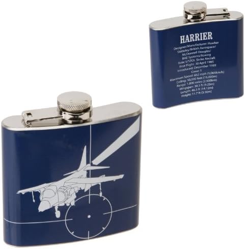 Royal Air Force official licensed Harrier hip flask in presentation tin (RAF107)