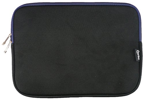 Emartbuy Schwarz   Midnight Blau Wasserdicht Neopren weicher Rei  verschluss Kasten Abdeckung Sleeve With Blau Interior   Zip Passend f  r Acer Spin 1