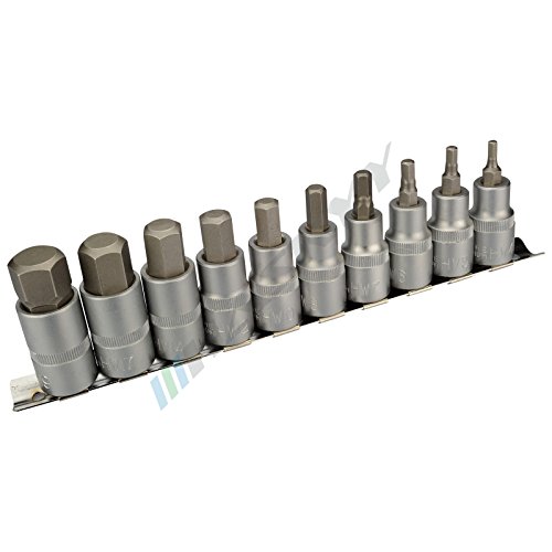 10 Innensechskant Nüsse Inbus 1/2″ Nuss Stecknuss Sechskant Schlüssel Satz Set - 2