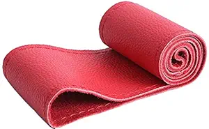 Auto Hub Car Steering Cover leatherite, Compatible with Nissan Magnite -Red