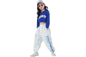 LOLANTA Mädchen Hip Hop Kleidung, Street Dance Outfit, Hoodie, Joggerhose Kinder Trainingsanzug Set