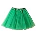 Produktbild Luckycat Damen Puffrock Damen Tütü Rock Minirock Organza Pettiskirt Petticoat Tanzkleid Dehnbaren Informell Mini Skater Rock Ballettrock Mit Sternchen Perfekt Für Fasching (Grün, Freie Größe)