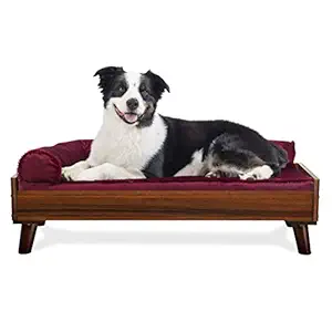 FurHaven Pet Bed Frame | Bed Frame for Pet Beds & Mattresses, Walnut, Large