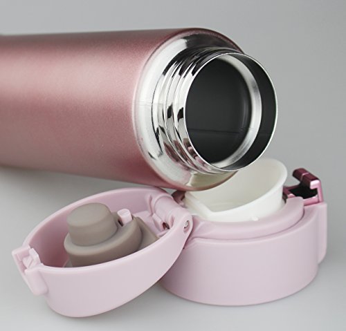 Double Y 17 Ounce Double Walled Vacuum Thermos 18/8 Stainless Steel Insulated Water Bottle (Pink) - 7