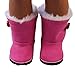 Produktbild BZLine® Plüsch Winter Snow Boots für 18 Inch American Girl Dolls Mini Shoes (Hot Pink)