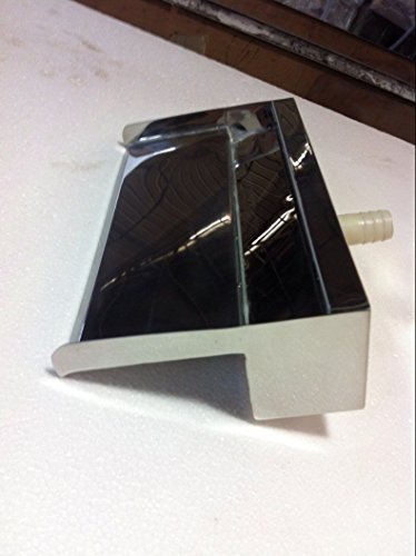 Wasserfall Set 45 cm „max. Fallhöhe 1 mtr.“ incl. LED-Beleuchtung aus Edelstahl oder Corten Wasserauslauf - 3