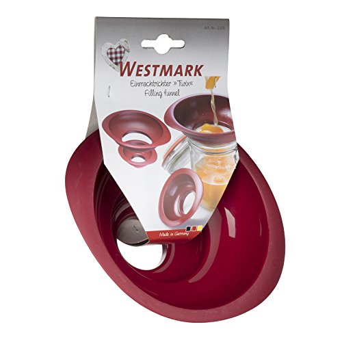 Westmark 2 Einmach-/Marmeladen-Doppeltrichter, Einfüllstutzen-Durchmesser: 3,7/7,5 cm, Kunststoff, Rot, 11552270 - 6