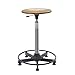 Produktbild Arbeitshocker Stehhilfe, 57-83 cm Sitzhöhe, Flache Basis, Fußring, Leimholz