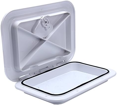 Amarine MadeMarine Access Hatch Boat Hatch Lid Deck Access Hatch & Lid 10-5/8" X 14-3/4" - White or Black 270mmx375mm