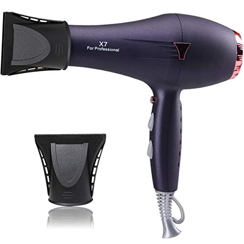 Asciugacapelli Professionali 3000W, Ione Negativo e Temperatura Costante, Asciugatura Veloce, 2 Velocità e 3 Temperature, Adatto a Parrucchieri, Famiglie e Viaggi