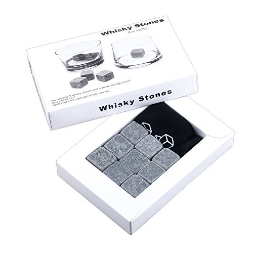 TRIXES 9 Whiskey Steine Eiswürfel hochwertige Kühlsteine Trockeneis - 2