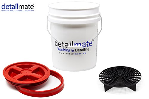 detailmate Profi Set Auto Reinigung GritGuard: Wasch Eimer 5 GAL (ca. 20 Liter) / Gamma Seal Eimerdeckel rot/Einsatz schwarz detailmate Profi Set Auto Reinigung GritGuard: Wasch Eimer 5 GAL (ca. 20 Liter) / Gamma Seal Eimerdeckel rot/Einsatz schwarz