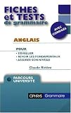 Image de Fiches et tests de grammaire - Anglais - avec corrigés