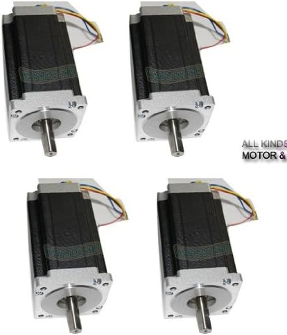 Gowe 4PCS 3D Printer CNC Nema 34 Dual Shafts stepper motor 1600OZ,3.5A,2ph, 85BYGH450C-012B
