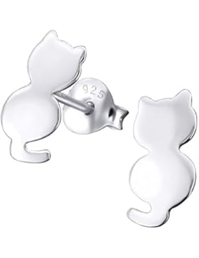 So Chic Schmuck - Ohrstecker Katze Sterling Silber 925