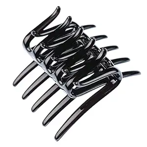 ayushicreationa French Two Sides Interlocking Hair Clips for Ponytail Strong Hold Grip Hair Clips for Women No Slip Styling Girls Hair Accessories Black_Color