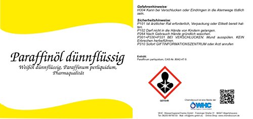 5Liter Paraffinöl dünnflüssig, entspricht Ph.Eur, medizinisch, versandkostenfrei! Paraffinum Perliquidum, Pharmaqualität - 2