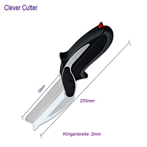 Hochwertige 2 in 1 Clever Cutter, Cutting Board Schere AS SEEN ON TV, Food Chopper Küchenmesser und Schneidebretter Complex - 7