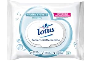 Lotus - Papier Toilette Humide Sensitive 42 Lingettes - Lot De 4 - Vendu Par Lot - Livraison Gratuite En France