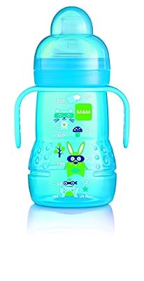 MAM Biberon de Transition Silicone Bleu 4 Mois 220 ml