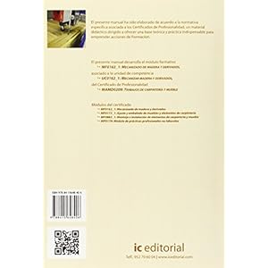 Mecanizado de madera y derivados. mamd0209 - trabajos de carpintería y mueble