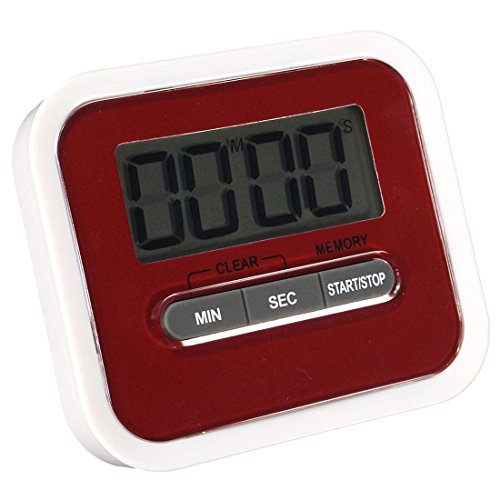 Kuechenwecker – TOOGOO(R)LCD Kurzzeitmesser Magnetisch Kuechenwecker Timer Stoppuhr Rote - 2