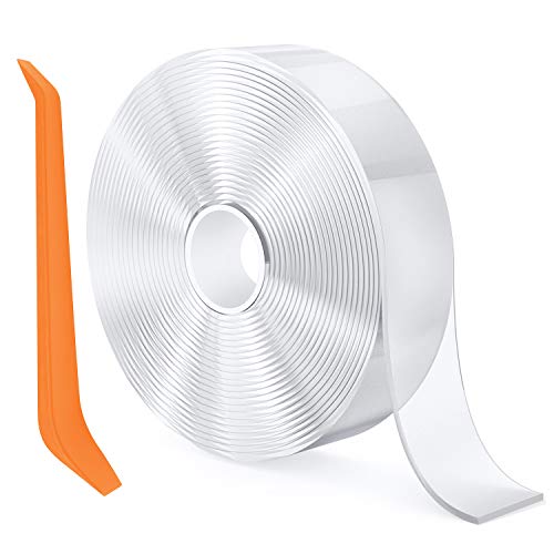 Chesbung Multifunzione Nano Tape Nastro Biadesivo Tape, Trasparente Nano Nessuna Traccia Può Essere Lavato Nastro Adesivo Può Essere Riutilizzato, Anti scivolo Pads Utensili da cucina (6M)