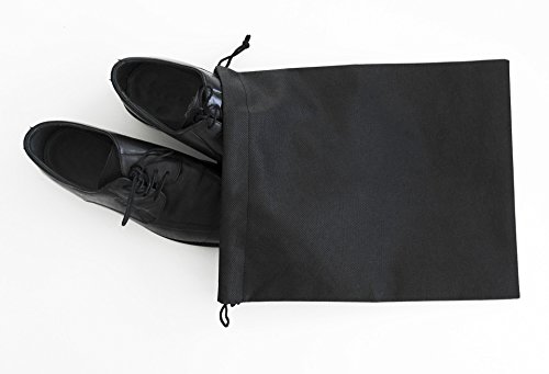 3x Premium Kleidersack | Atmungsaktive Kleiderhüllen inkl. SCHUHBEUTEL | Hochwertiger Vlies-Stoff | Robuster Reißverschluss | Kleidertasche für Anzug, Sakko, Hemden, Blusen | Schwarz | 100 x 60 cm - 7