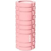 Delta Unisex Tırtıklı Foam Roller Fr 3304, A&ccedil;ık Pembe Y&uuml;ksek Yoğunlukta Orta Sert Deluxe Masaj K&ouml;p&uuml;ğ&uuml; Pilates Masaj Rulosu