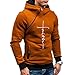 Produktbild JYJM 2018 Jacke Herren Winter lang Weihnachten Männer Herbst Winter Druck Reißverschluss Hoodies Sweatshirts Outwear Tops Bluse Warme Jacke Gefütterte Herren Winterjacke Kapuze Schwarz Mantel
