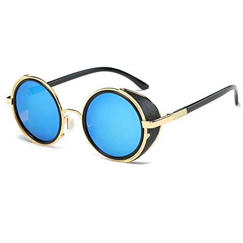 Vintage Steampunk Designer Sunglasses Side Visor Circle Lens Round Sun Glasses Women Men Retro Glasses Oculos Goggles steampunk buy now online Vintage Steampunk Designer Sunglasses Side Visor Circle Lens Round Sun Glasses Women Men Retro Glasses Oculos Goggles steampunk buy now online