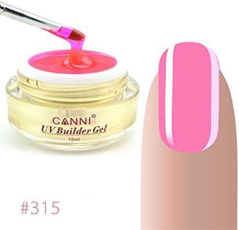 Moonuy Thickness Builder Gel Nails,Pink Finger Nail Gel Cover Nail Extender Camoufla Light Therapy Glue Removable UV (O)