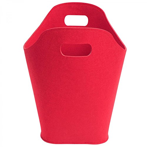 Filztasche Filzkorb Kaminholztasche Kaminholzkorb Korb Filz Zeitungsständer Zeitungskorb in zwei verschiedenen Farben - 5