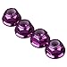 Price comparison product image Mxfans T10057 M4 Silver 4 x RC Car Dia 3MM Aluminium Locking Wheel Nuts 1/10 Purple