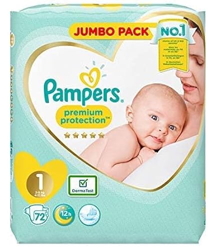 Pampers Premium Protection Maat 2, Luiers x30, 4kg-8kg, Onze N°1 Voor Comfort En Bescherming Van De Gevoelige Huid