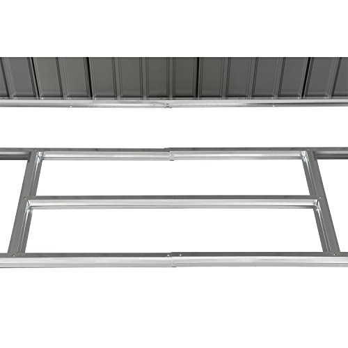 Metall Geräteschuppen Gerätehaus L mit Satteldach in anthrazit - 3