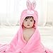 DINGANG Kids Baby Bath Towels Cute Bunny Hooded Ultra-soft Flannel Bathing Wrap Blanket,0-6 Years Old