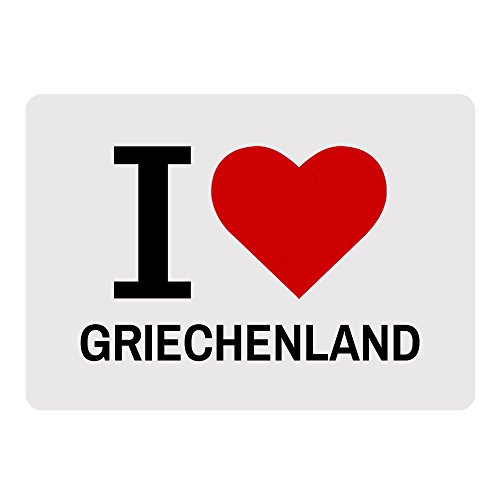 Preisvergleich Produktbild Mousepad Classic I Love Griechenland weiß