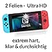Produktbild 2 Stück Nintendo Switch Displayschutzglas – DOPPELPACK – Schützt vor Kratzern und Displayschäden – Passgenauer und Dünner Displayschutz aus gehärtetem Glas (9H)
