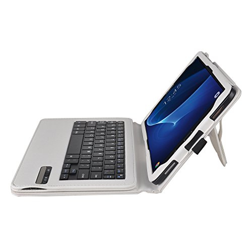 iBetter Samsung Galaxy Tab A 10.1 Bluetooth Tastatur Hülle Keyboard Case [QWERTZ Tastatur]- tastatur Hülle Ultradünn leicht SmartShell Ständer Schutzhülle mit magnetisch abnehmbar drahtloser Bluetooth Tastatur für Samsung Galaxy Tab A 10.1 Zoll T580N/T585N 2016 Tablet (Weiß) - 4