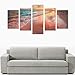 Produktbild Erstaunliches Panorama des Sonnenuntergangs (ohne Rahmen) Leinwanddruck Sets Wandkunst Bild 5 Stück Gemälde Poster Drucke Foto Bild auf Leinwand Fertig zum Aufhängen Für Wohnzimmer Schlafzimmer Home