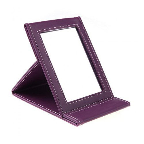 Hrph Foldable Portable Leather Makeup Mirror Women Beauty Cosmetics Mirrors Make Up Tool